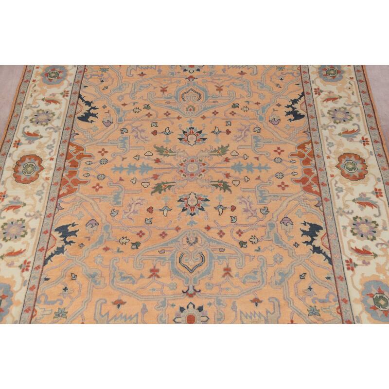 Heriz Serapi Indian Large Rug Hand-Knotted Wool Carpet - 9'8" x 14'1"