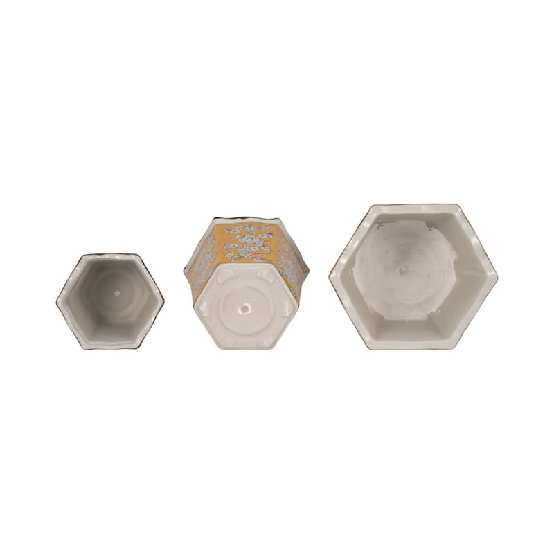 Sagebrook Home Ceramic Planter Set of 3 - 12" x 11" x 9"