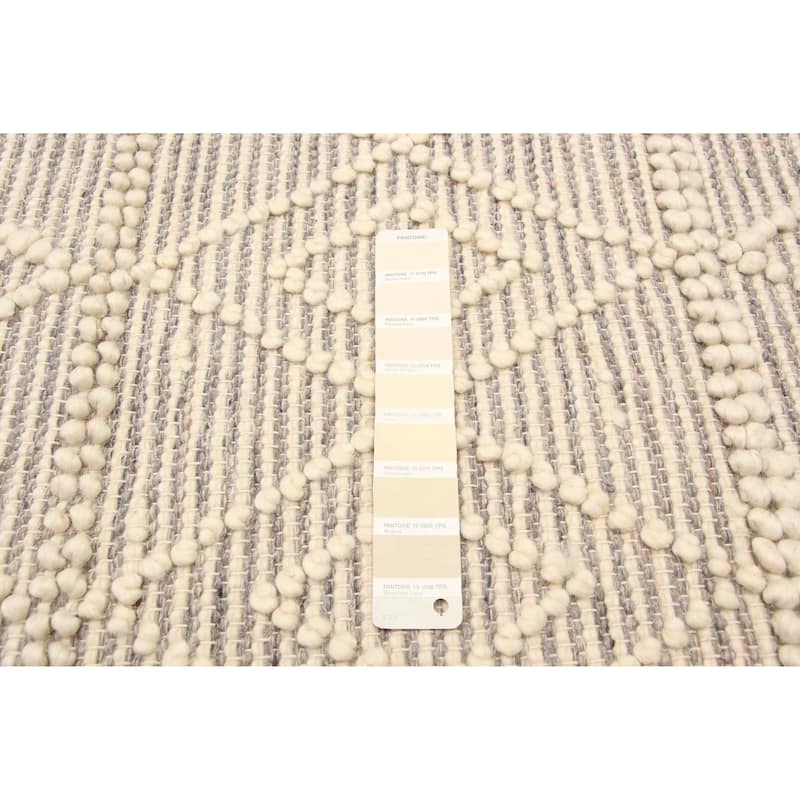 ECARPETGALLERY Braid weave Sienna Cream Wool Rug - 6'2 x 9'3