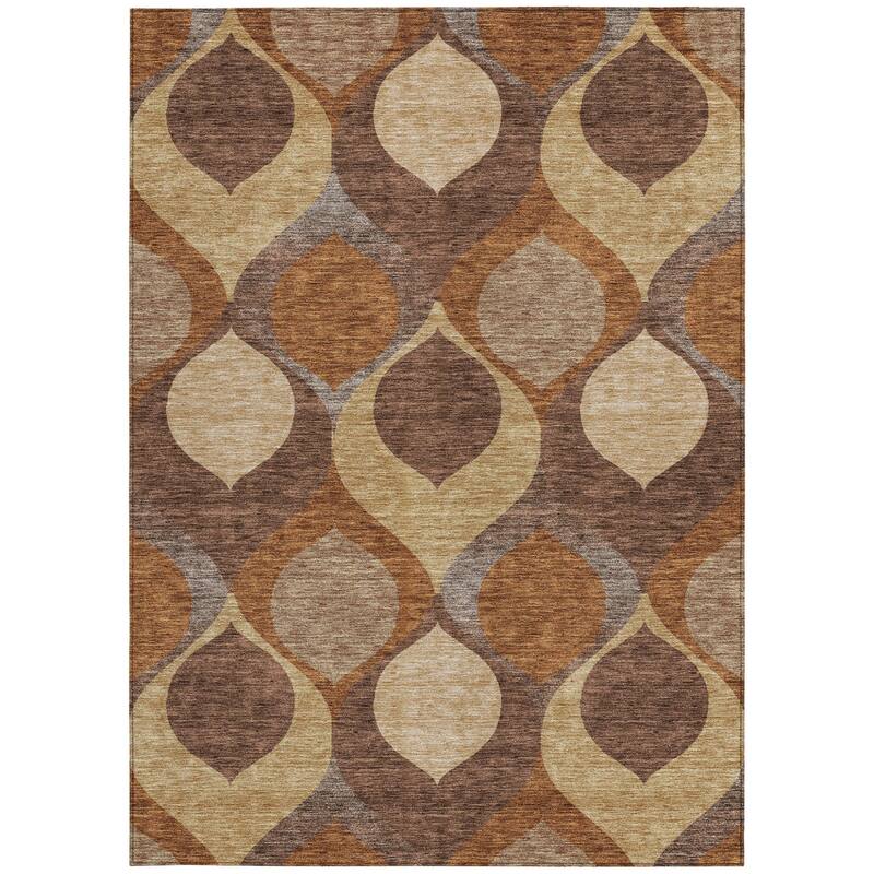 HomeRoots Ogee Transitional Rectangle Outdoor Rug