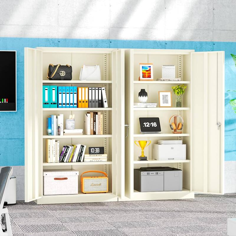 Garage Cabinet Tool Storage Workbenches with Locking Doors and Adjustable Shelves