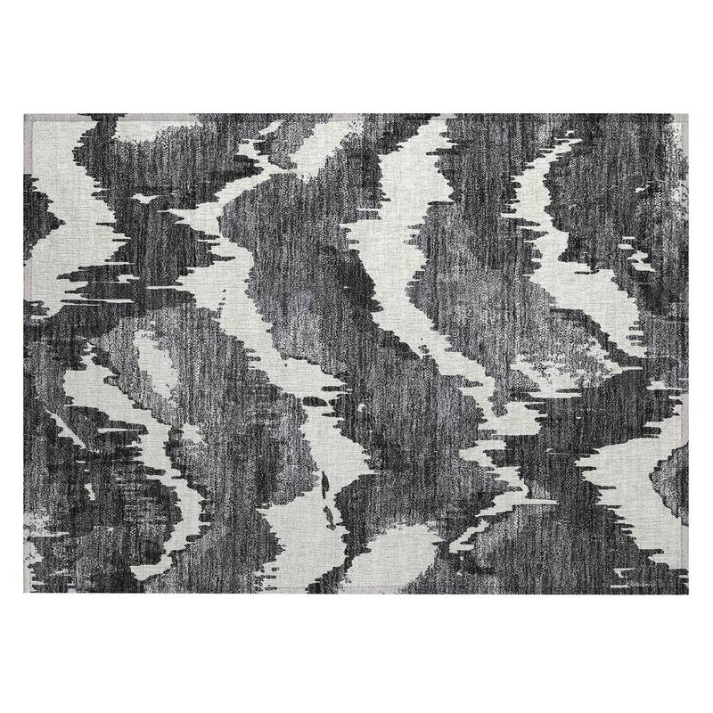 Machine Washable Indoor/ Outdoor Chantille Ombre Abstract Rug