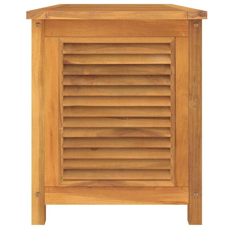 vidaXL Patio Storage Box Outdoor Cushion Storage with Bag Solid Wood Teak