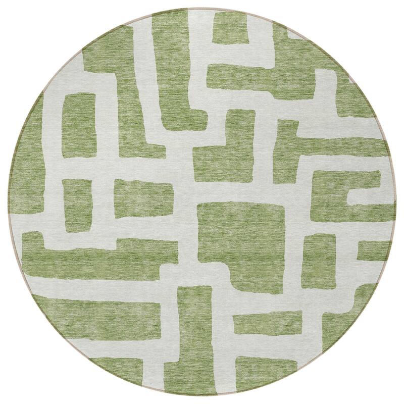 HomeRoots Abstract Transitional Rectangle Outdoor Rug
