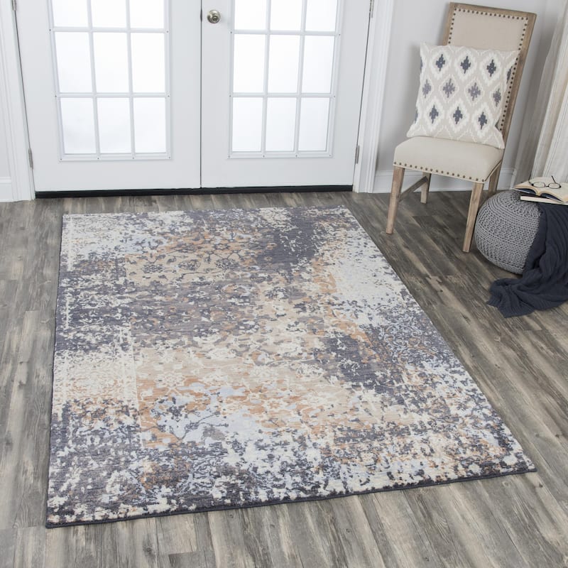 Alora Decor Euphoria Beige Floral Wool Rug