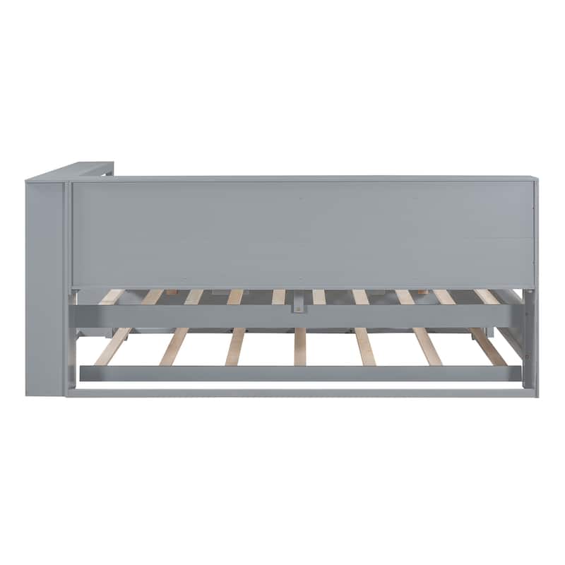 Wooden Twin Size DayBed with Twin Size Trundle