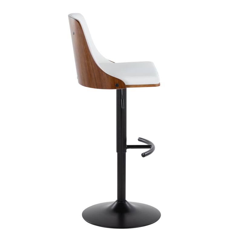 Carson Carrington Oscar Adjustable Bar Stool with Rounded T Footrest (Set of 2)