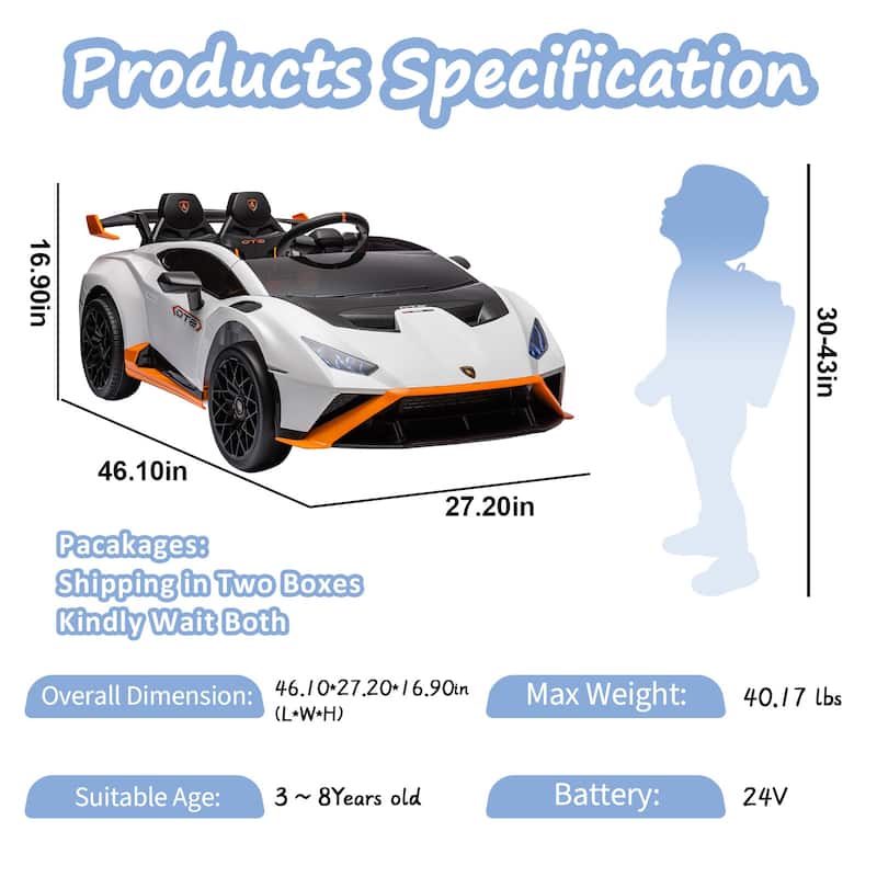 Lamborghini children's electric four-wheel four-wheel drive with remote baby seating toy car