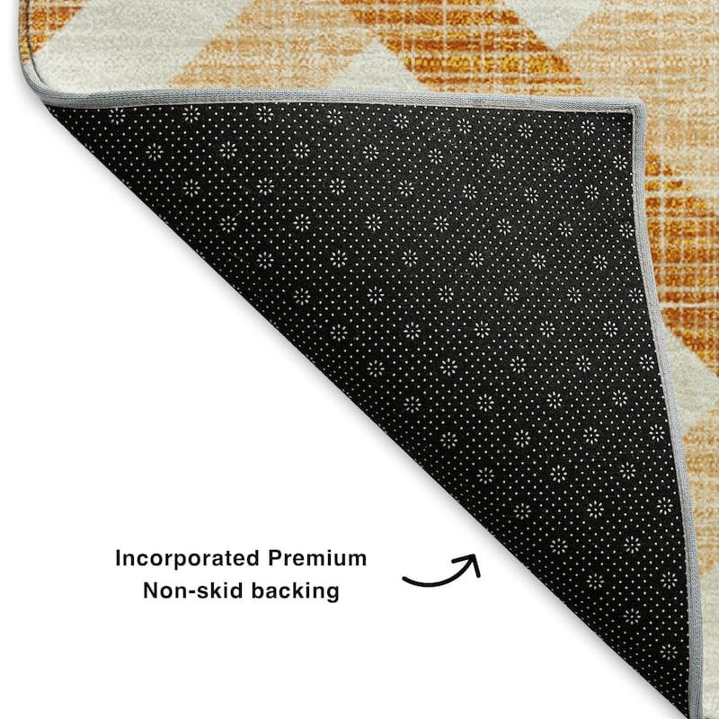 Premium Washable Super Soft Contemporary Geo Mayfield Rug