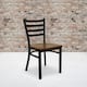 Option cherry wood seat/black metal frame