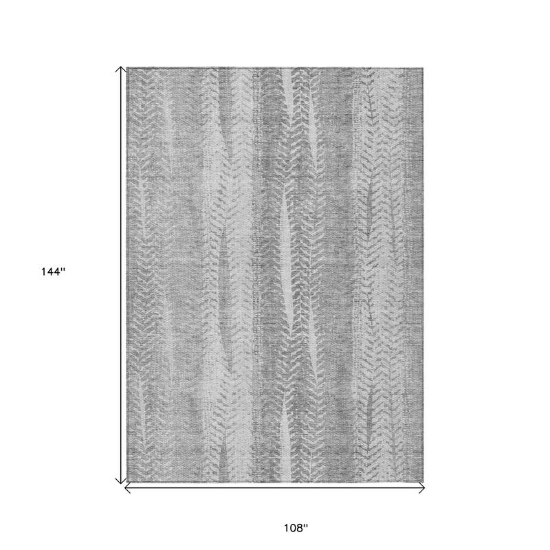 HomeRoots Botanical Leaves Transitional Rectangle Outdoor Rug