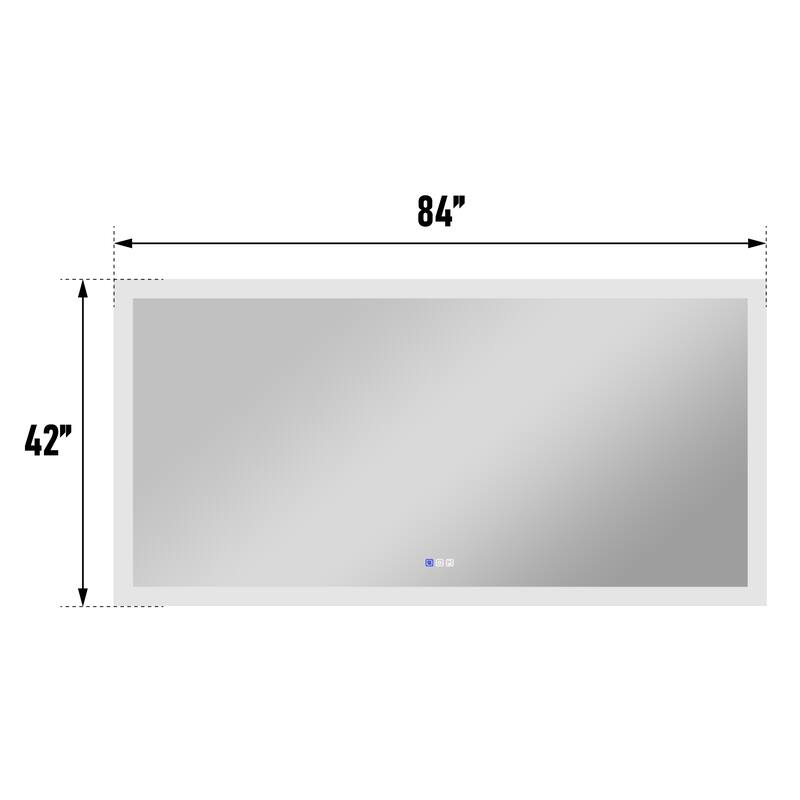 Bathroom Wall Mounted Frameless LED Mirror Super Bright Light With Anti-Fog (Horizontal/Vertical)