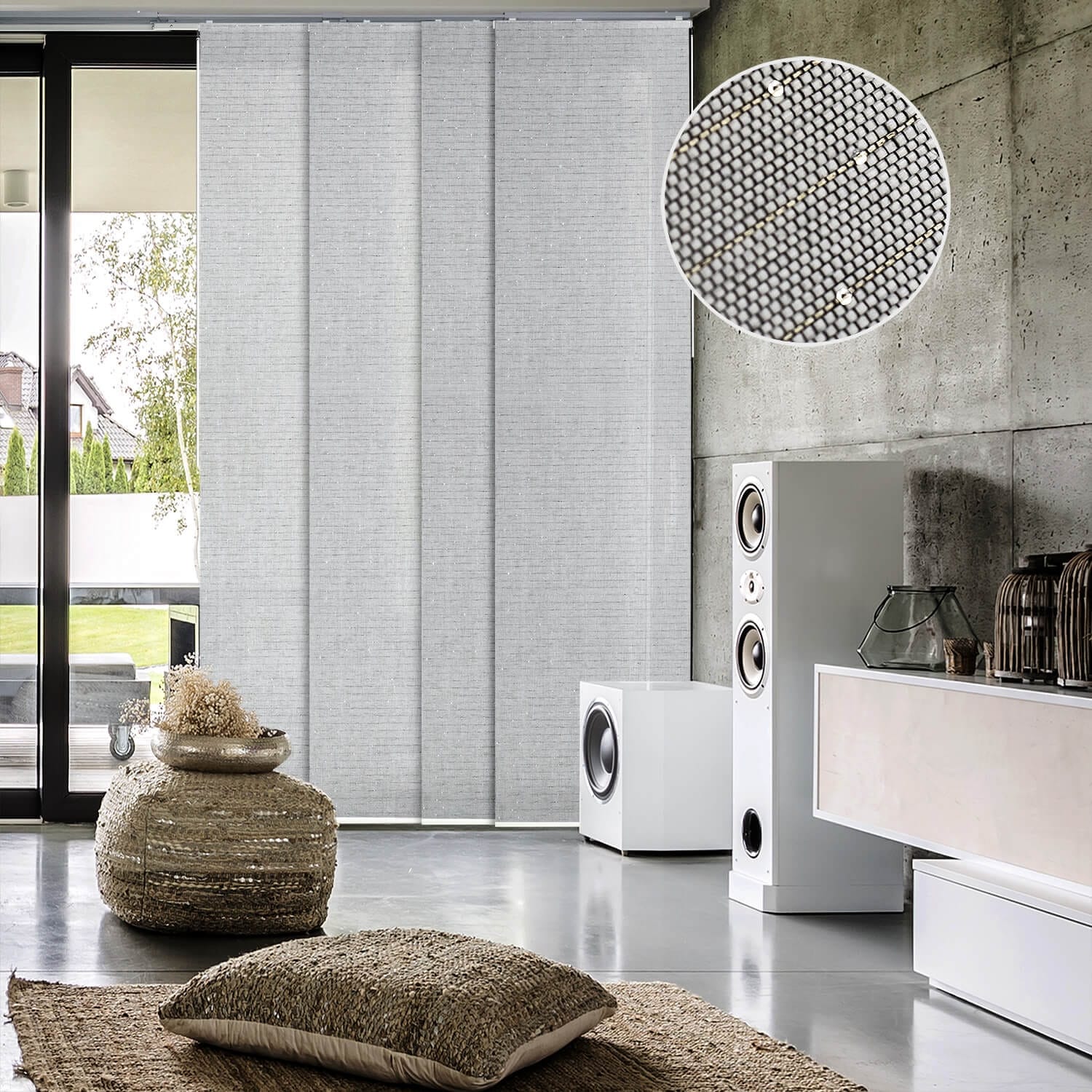 GoDear Design Adjustable Sliding Panel Track Blinds, - Picture 7 of 20