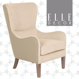 Shop Elle Decor Wingback Chair Overstock 22747849 Two Tone