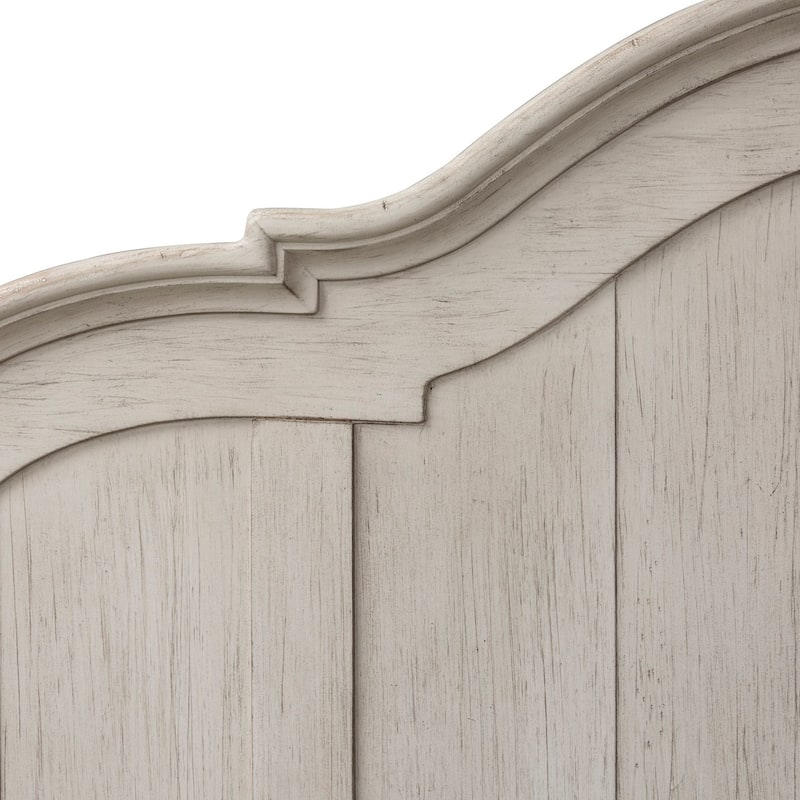 Farmhouse Reimagined Antique White with Chestnut King Poster Headboard