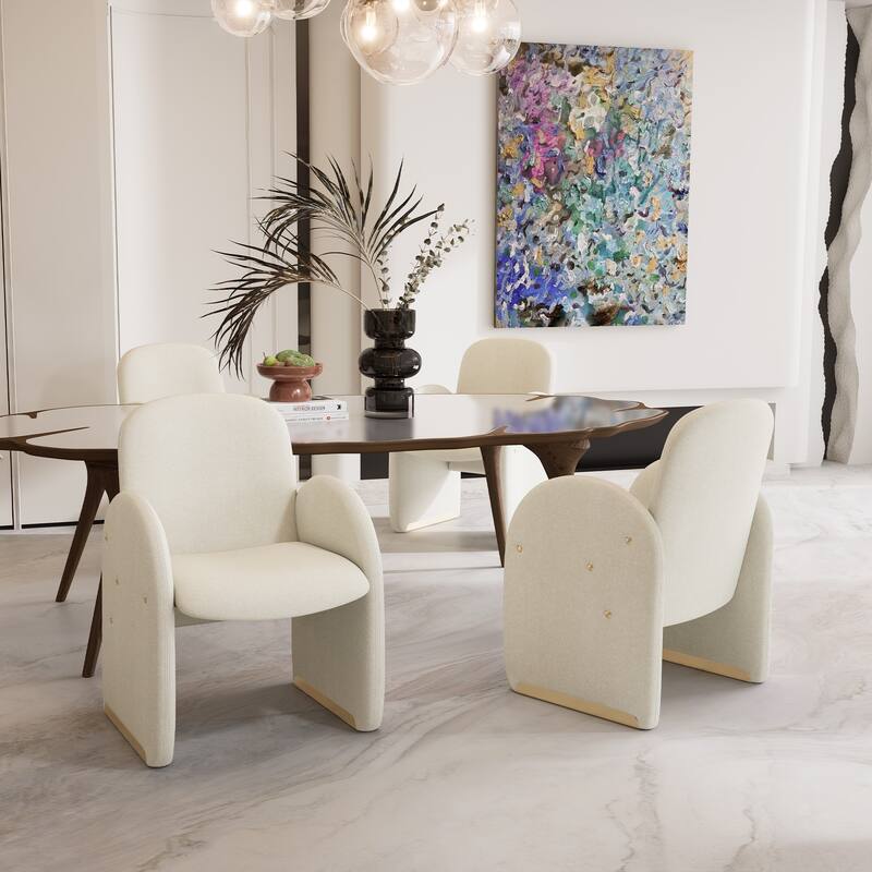 20"x19.7" Oversized Modern Dining Chair Fbaric Upholstered Dining Room Chairs