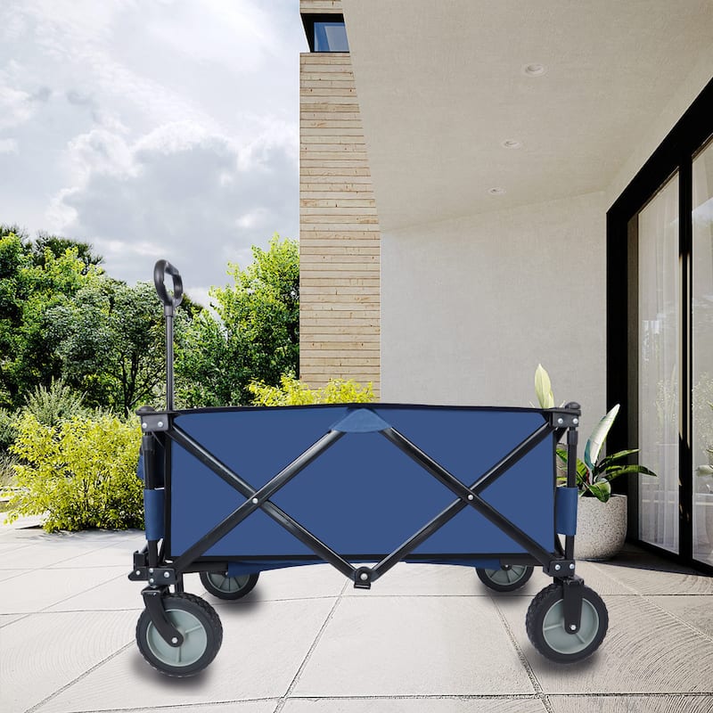 Utility Collapsible Folding Wagon Cart,Beach Wagon - N/A