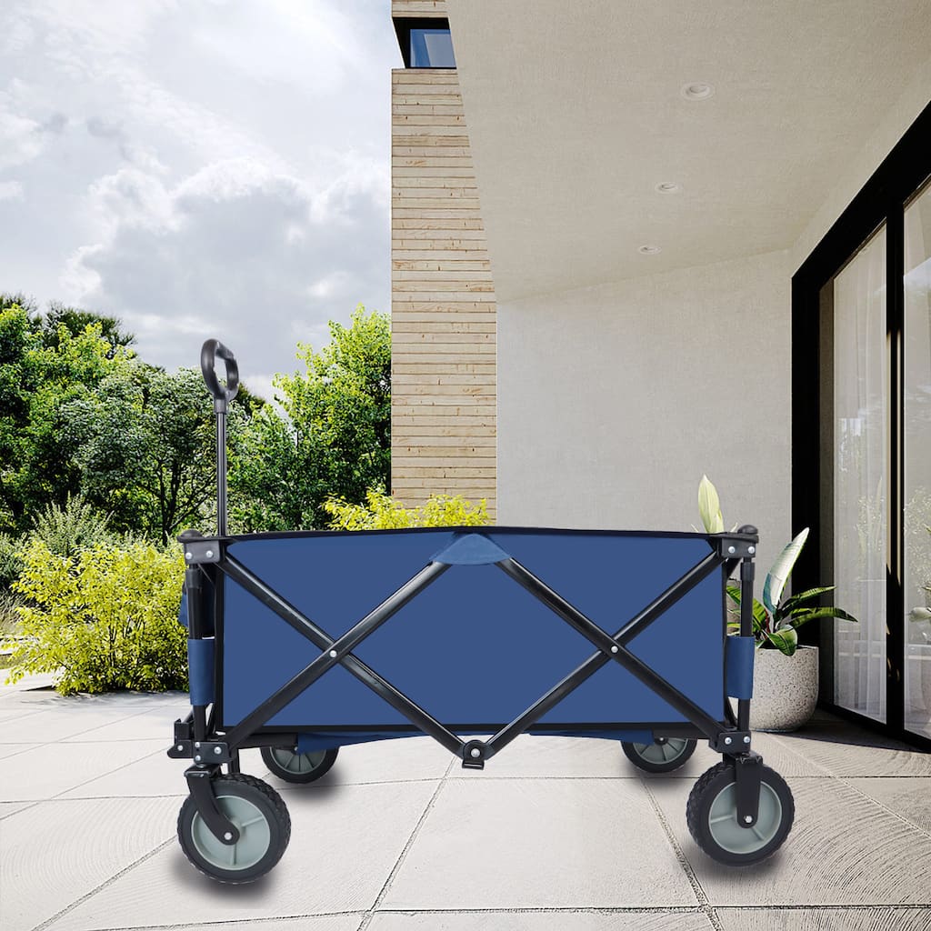 Utility Collapsible Folding Wagon Cart,Beach Wagon - N/A