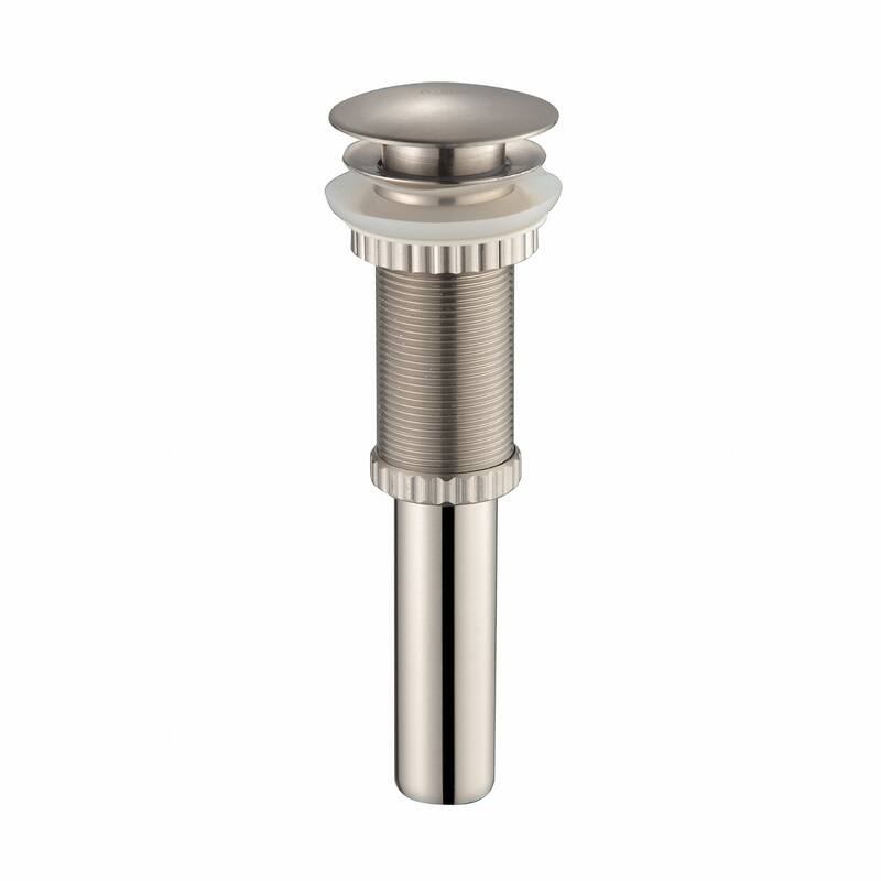 KRAUS Pop-Up Drain for Vessel Bathroom sink - Satin Nickel - 8 5/8" H x 2 5/8" DIA (model PU-10)