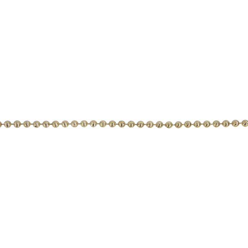 15' Gold Lame Beaded Artificial Christmas Garland - Unlit