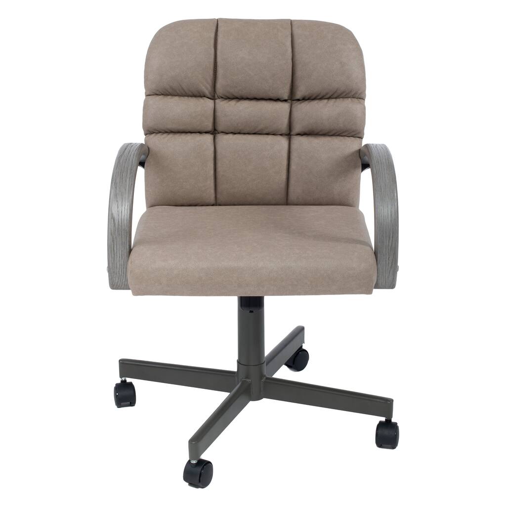 Casual Dining Cushion Swivel and Tilt Rolling Kitchen Chair