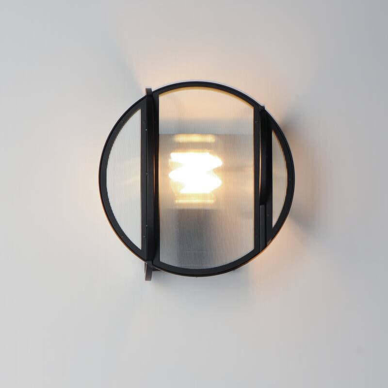 Studio M SM21320 Crux 10" Tall LED Wall Sconce with Clear, Ribbed