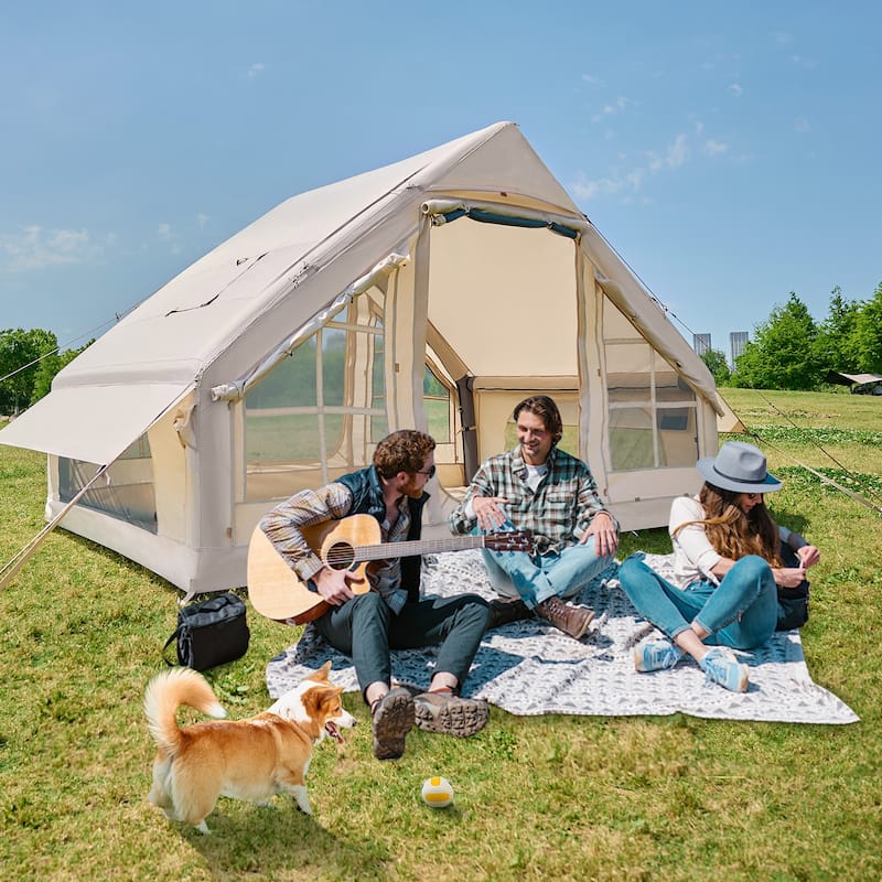 DoCred Inflatable Tent with Pump, Extra Large Inflatable House Tents