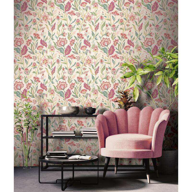 Arthouse Mallory Pink Vivid Floral Wallpaper