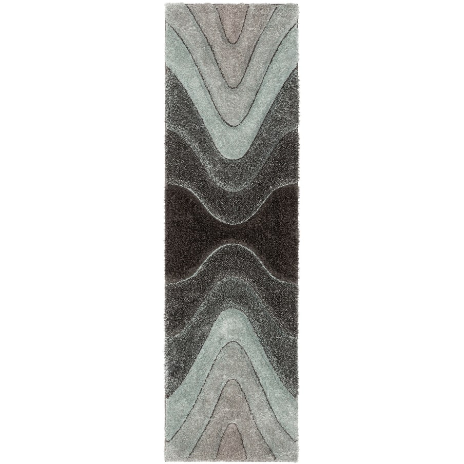 Well Woven San Francisco Luz Geometric Modern Carved Shag Area Rug