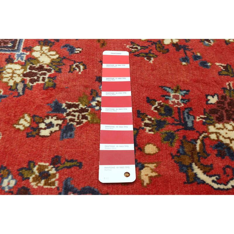 ECARPETGALLERY Hand-knotted Andelz Red Wool Rug - 3'7 x 4'10