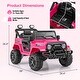 preview thumbnail 24 of 36, Gymax 12V Kids Ride on Truck Car w/Remote Control Threaded Wheels 3