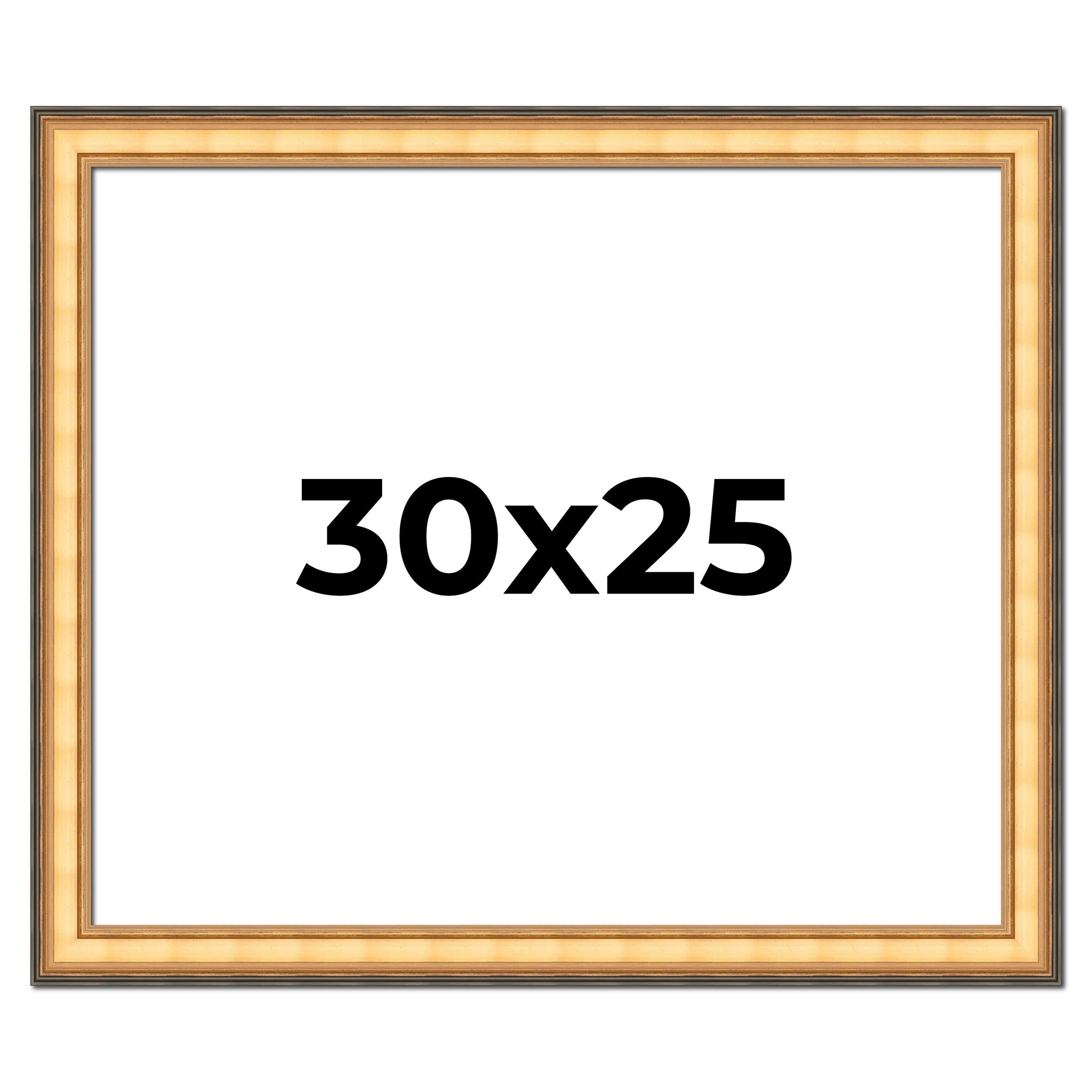 30x25 Frame Gold Plein Aire Solid Wood Picture Frame Width 2 Inches |