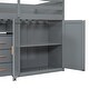 preview thumbnail 12 of 27, Wooden Versatile Twin Bunk Bed with Trundle,Cabinet,Wardrobe,Desk and Drawers