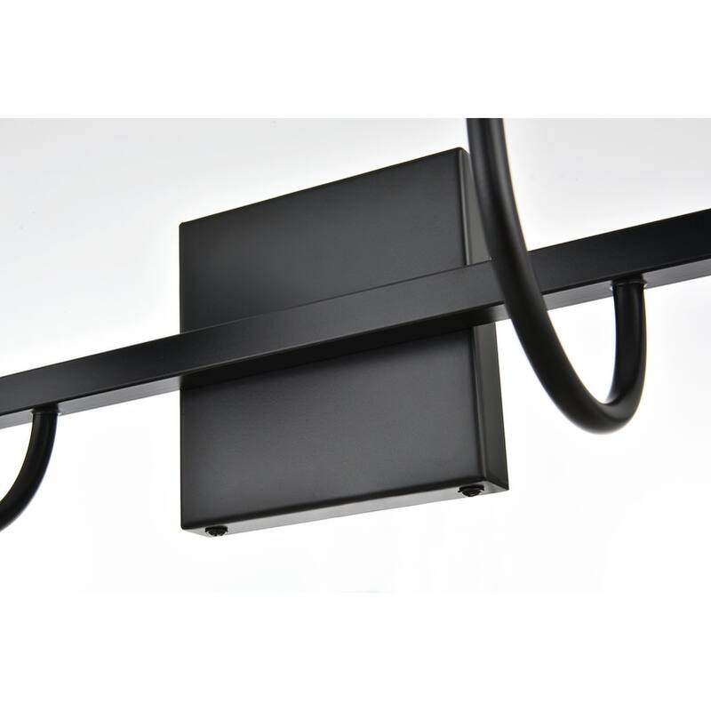 Avant 1 Light Black and Clear Bath Sconce