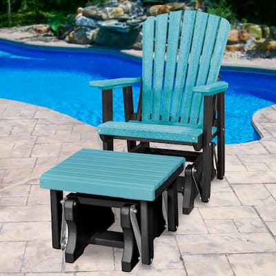 American Furniture Classics Fan Back Glider and Ottoman Glider, Made in the USA