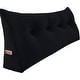 preview thumbnail 63 of 61, Velvet Headboard Reading Wedge Pillow for Bed Rest Sit Up Back Support Full - Black
