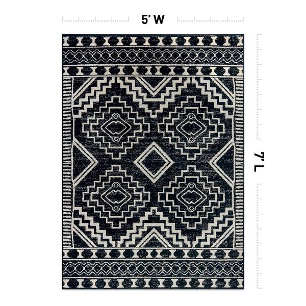 dimension image slide 12 of 14, Transitional Bohemian Area Rug