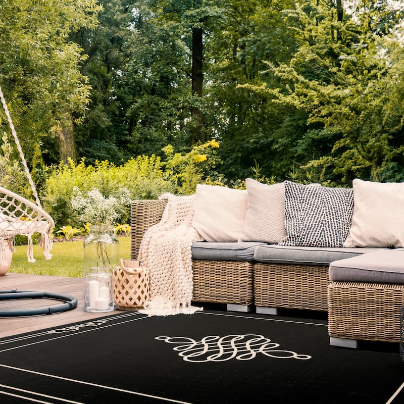 SAFAVIEH Courtyard Vasudha Indoor/ Outdoor Waterproof Patio Backyard Rug