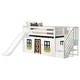 preview thumbnail 3 of 19, Max and Lily Classic Low Bunk with Stairs, Easy Slide and Curtain