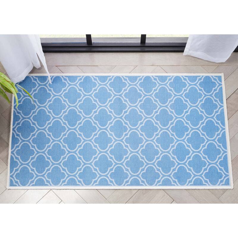 Well Woven Apollo Lattice Moroccan Machine Washable Area Rug