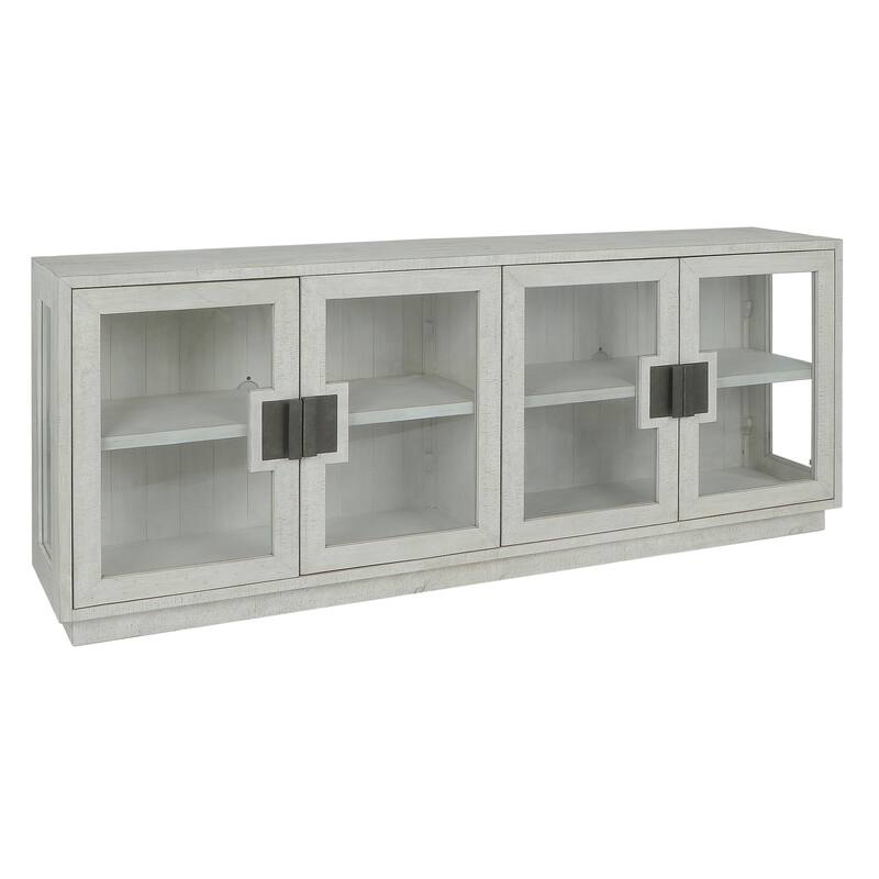 Classic Home Larson 90" Glass Reclaimed Pine Sideboard