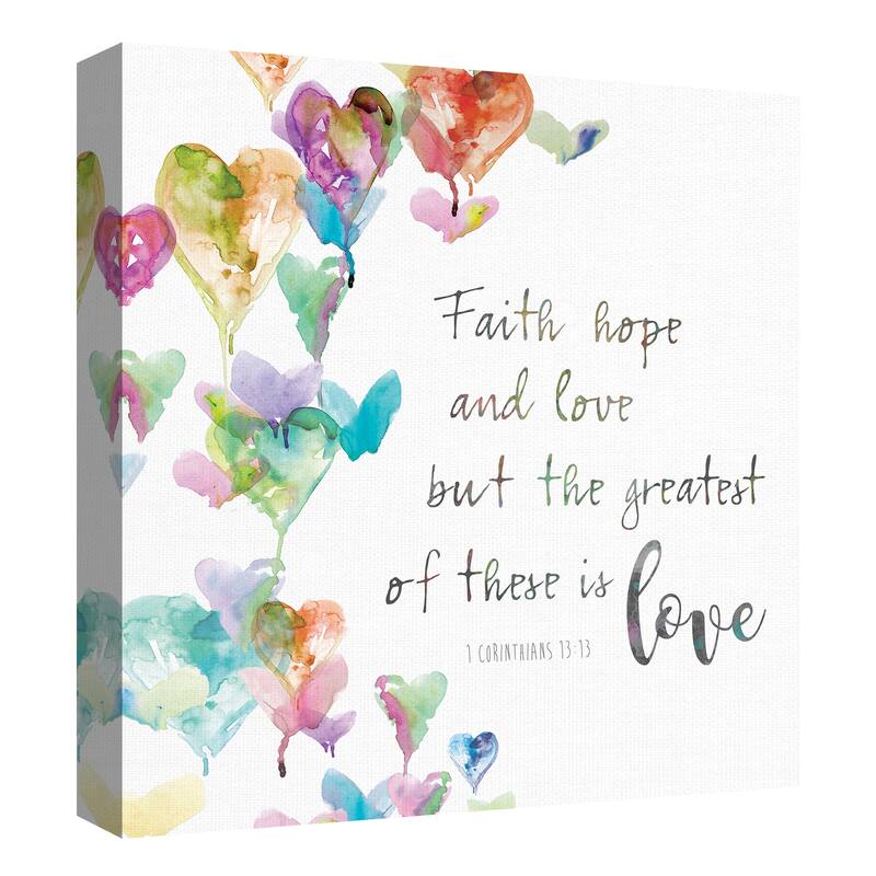 Faith Hope and Love by Carol Robinson Canvas Art Print