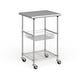 preview thumbnail 9 of 7, Porch & Den Allerton Stainless Steel Kitchen Work Table Cart