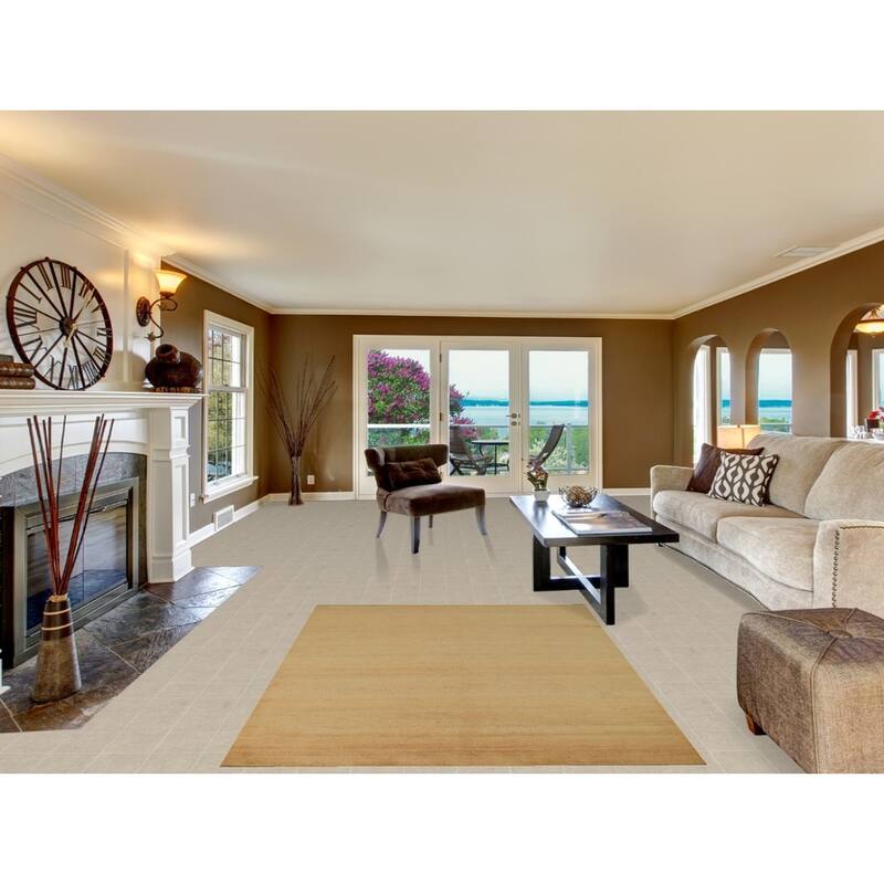 Gold Striped Modern Gabbeh Oriental Rug Handmade Wool Carpet - 4'10"x 6'6"