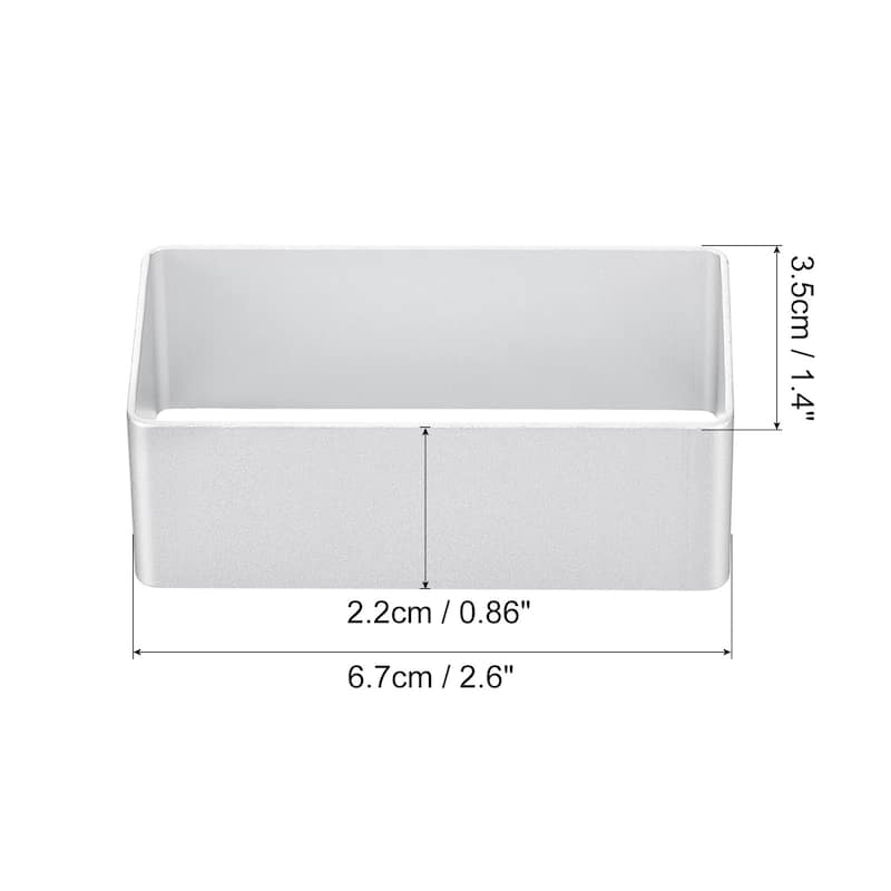 4pcs Metal Cookie Cutters, Aluminum Alloy Rectangle Cookie Cutter Mould, Silver - Silver