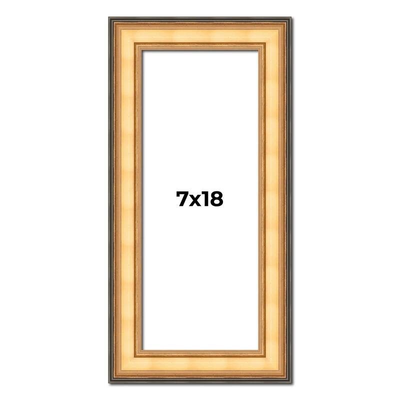 7x18 Frame Gold Plein Aire Solid Wood Picture Frame Width 2 Inches |