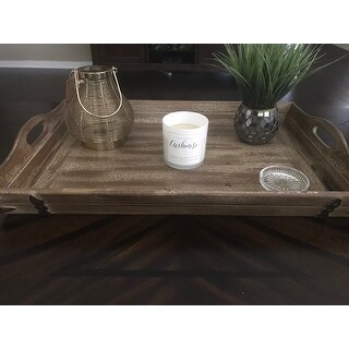 Uttermost Abila Distressed Cream Wooden Tray
