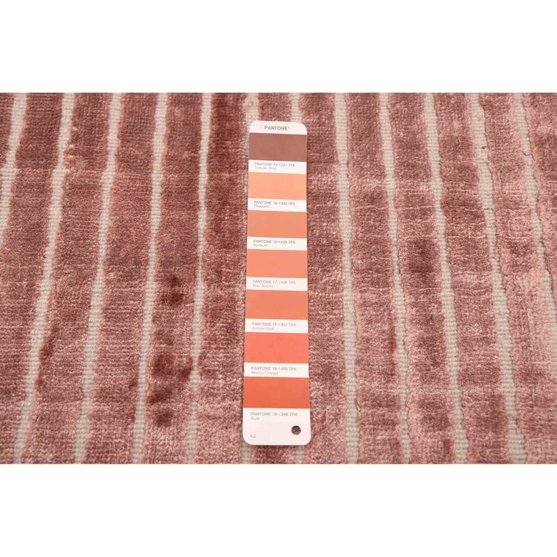 ECARPETGALLERY Hand Loomed Elysian Copper Viscose Rug - 6'8 x 9'7