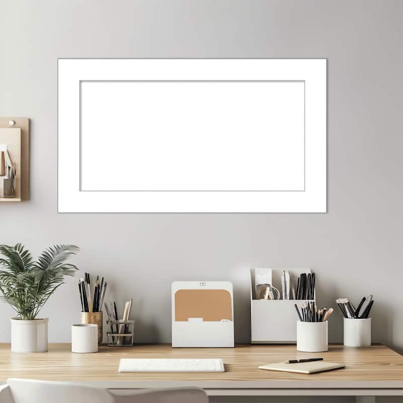 Amanti Art Wedge White Framed Dry Erase Magnetic Board