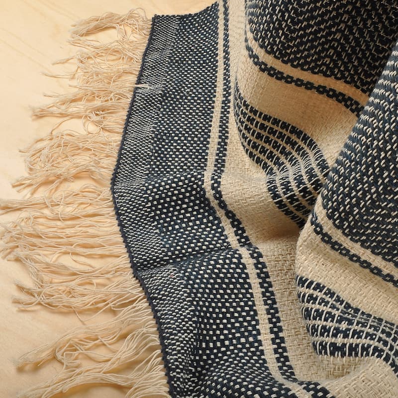 Novica Handmade Cozy Indigo Wool Throw